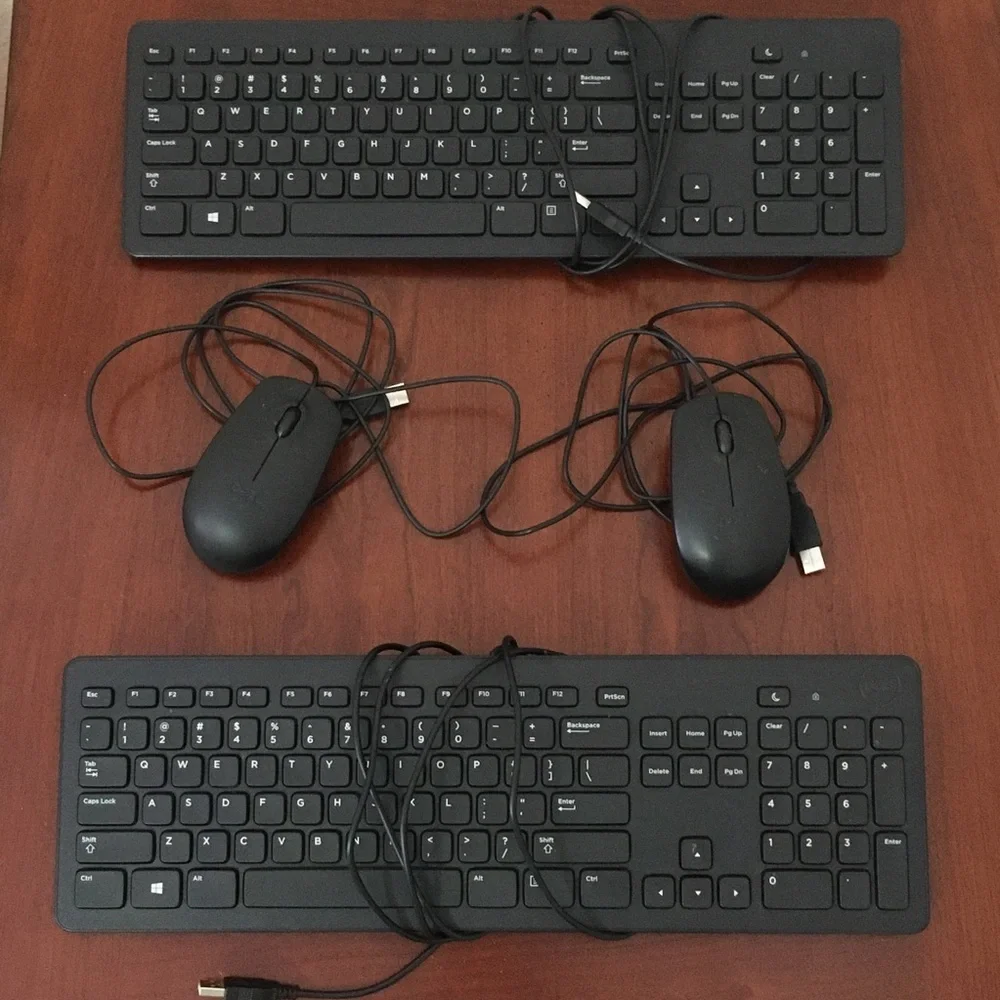One Dell keyboard and one mouse black bundle